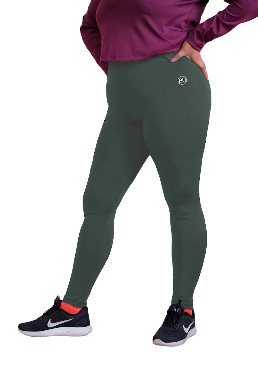 ComfortPro High-Waisted Leggings - Army Green