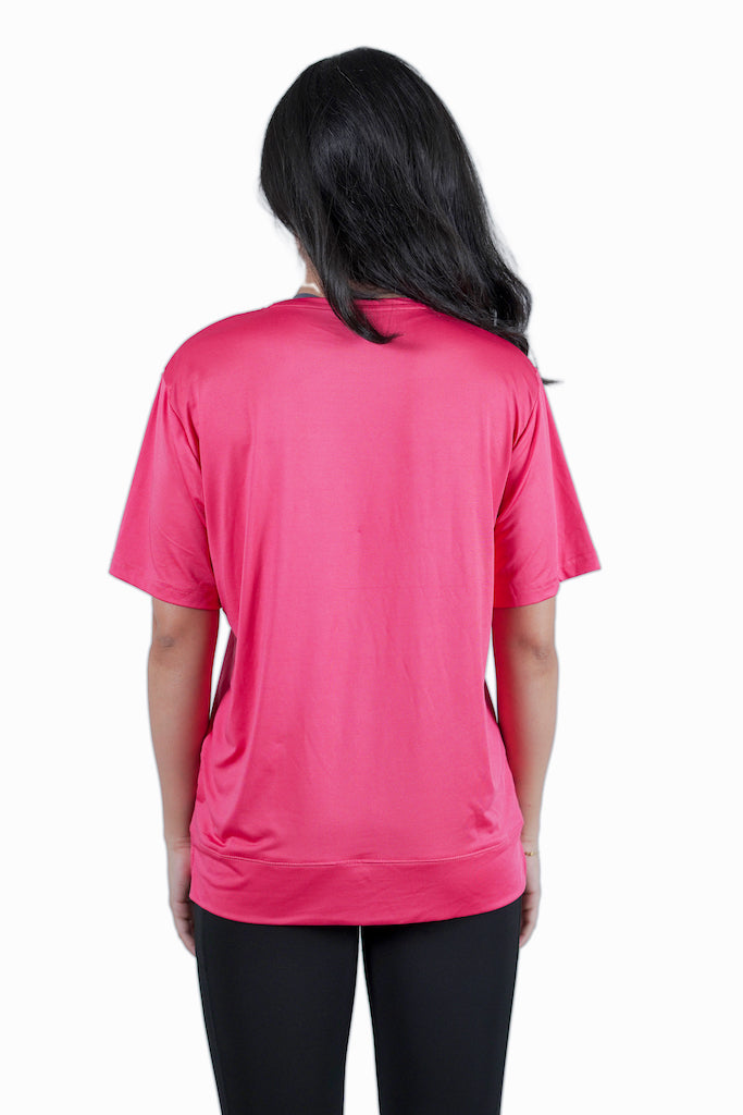 BreezeFlex Active Half Sleeve Training Top - Deep Pink