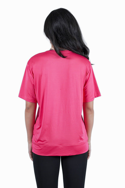 BreezeFlex Active Half Sleeve Training Top - Deep Pink