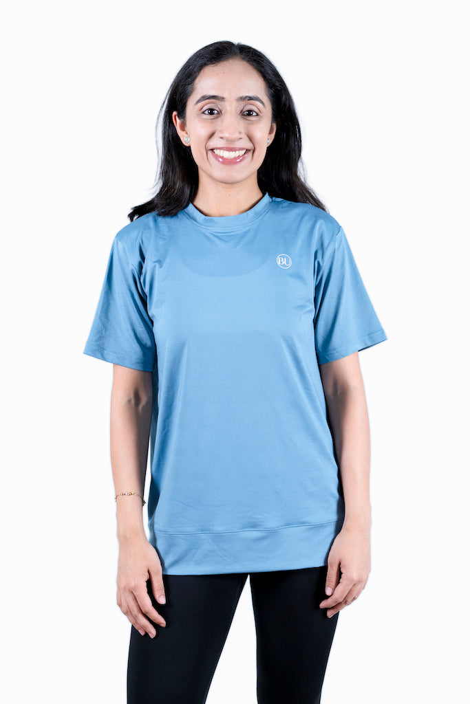 BreezeFlex Active Half Sleeve Training Top - Sky Blue