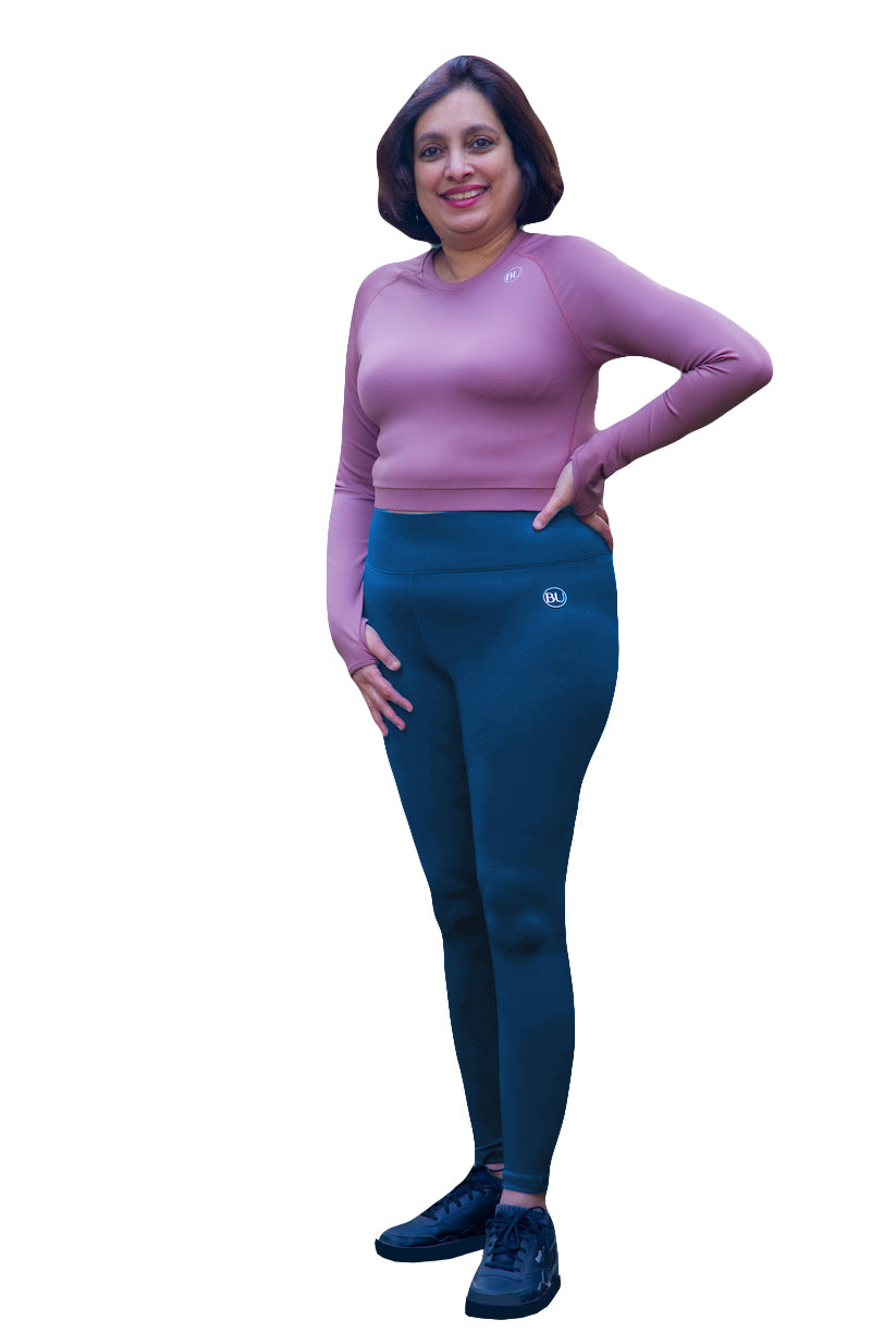 ComfortPro High-Waisted Leggings - Ocean Blue