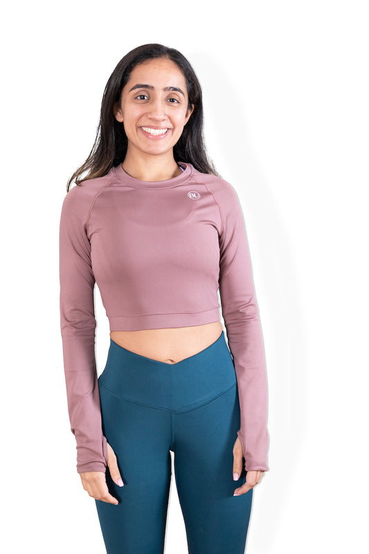 SculptFlex Crop Training Top - Dust Pink