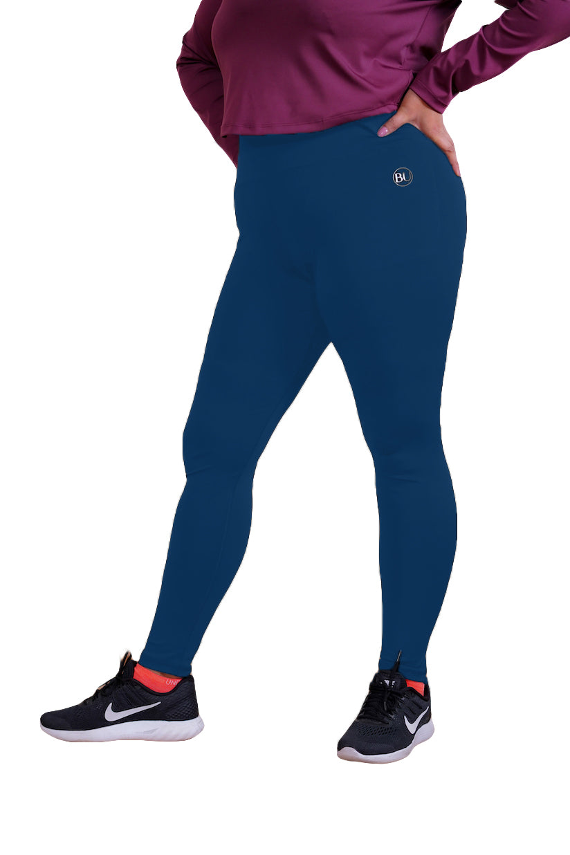 ComfortPro High-Waisted Leggings - Ocean Blue