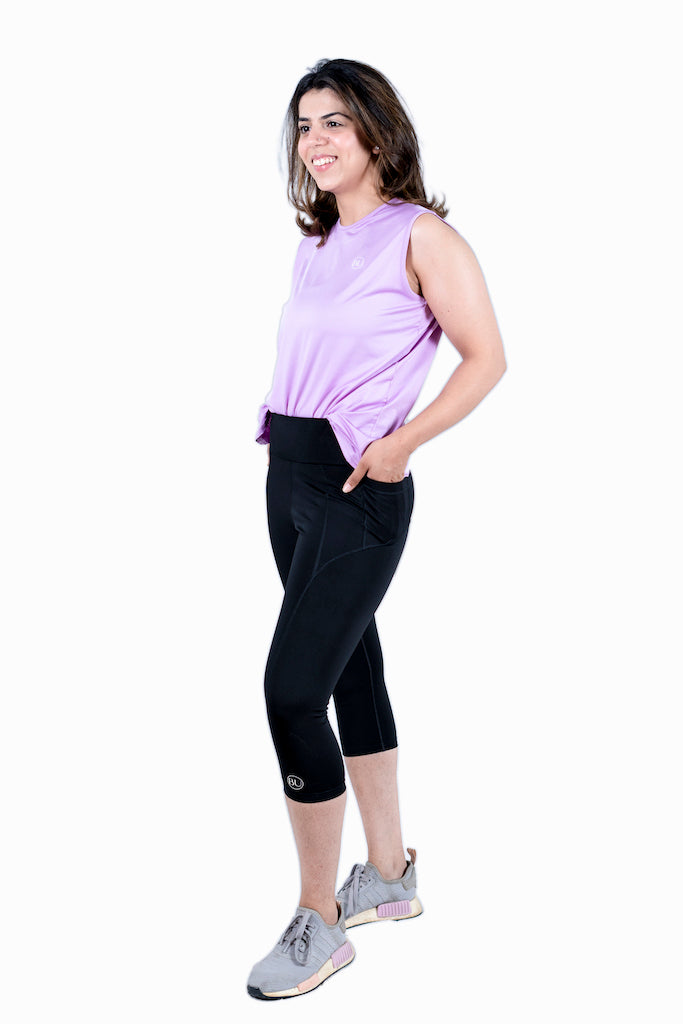 CurveFlow Activewear Capri - Black