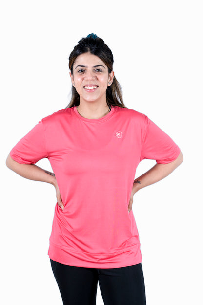 BreezeFlex Active Half Sleeve Training Top - Deep Pink