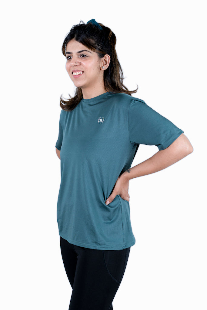 CrossWave Flow Activewear Top- Teal Green