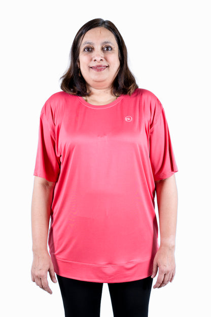 BreezeFlex Active Half Sleeve Training Top - Deep Pink