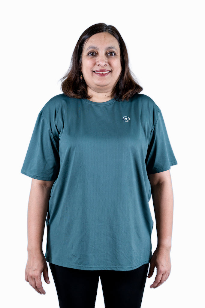 CrossWave Flow Activewear Top- Teal Green