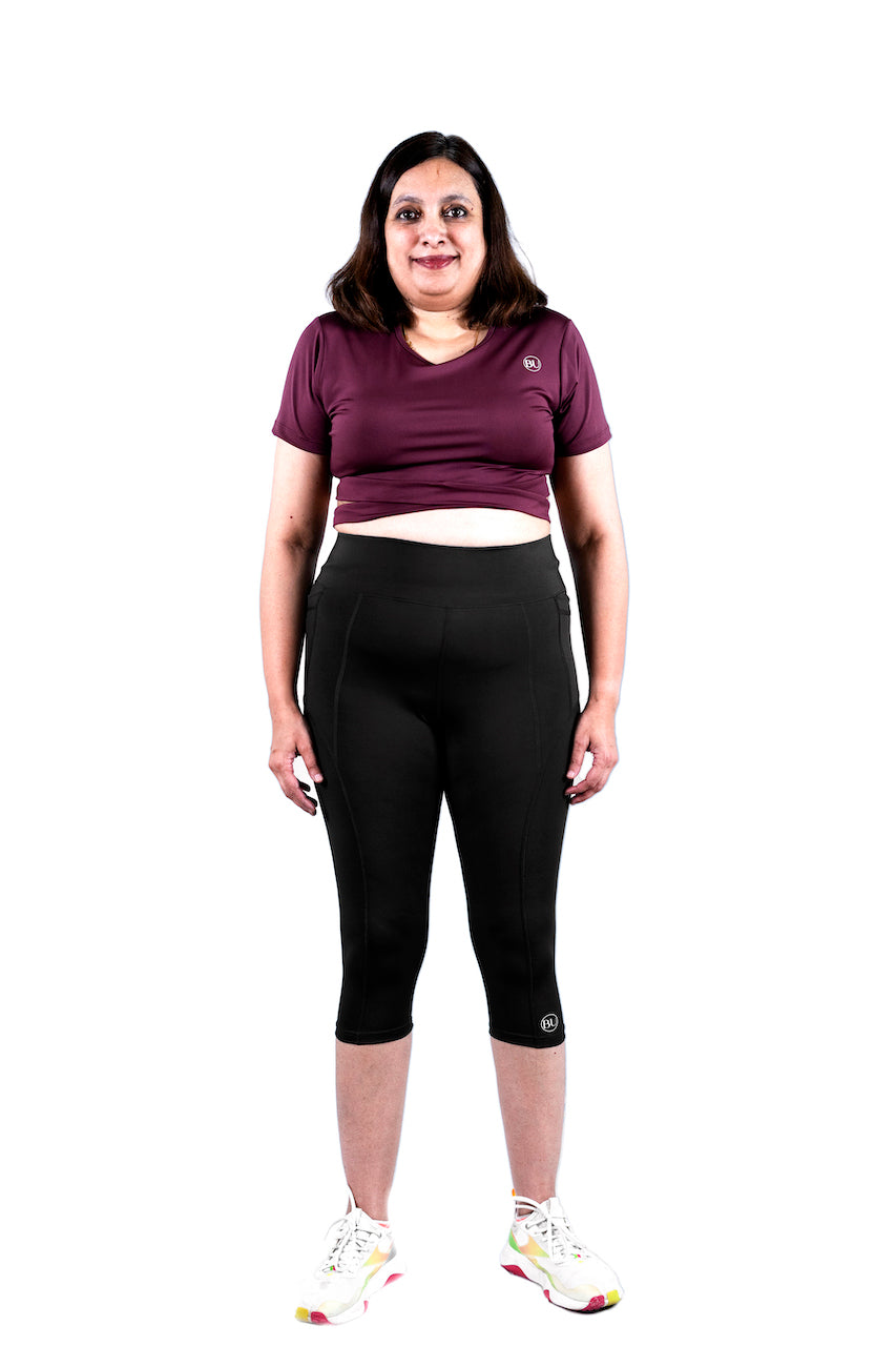 CurveFlow Activewear Capri - Black