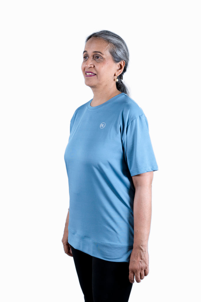 BreezeFlex Active Half Sleeve Training Top - Sky Blue