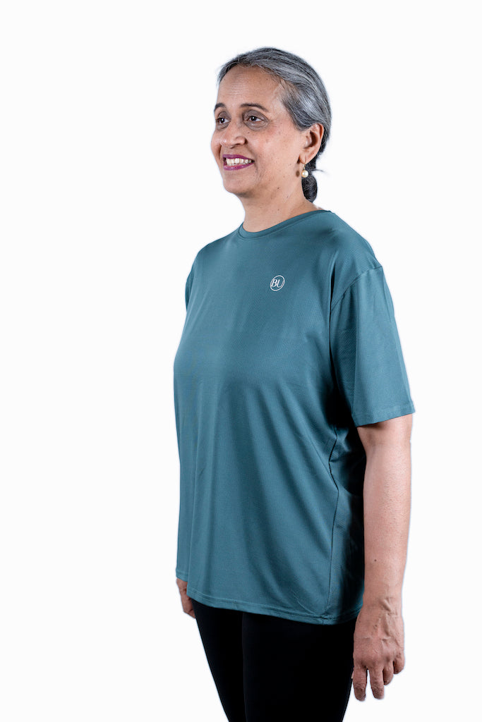 CrossWave Flow Activewear Top- Teal Green