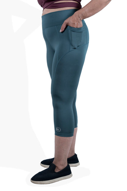 CurveFlow Activewear Capri - Sage Green