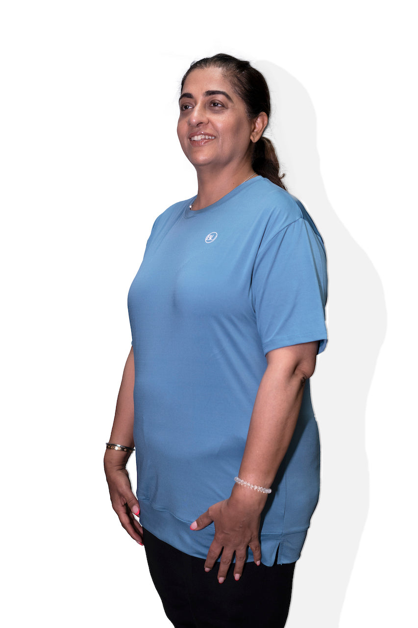 BreezeFlex Active Half Sleeve Training Top - Sky Blue