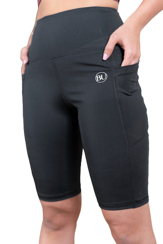 PocketFlex Performance Biker Shorts - Black