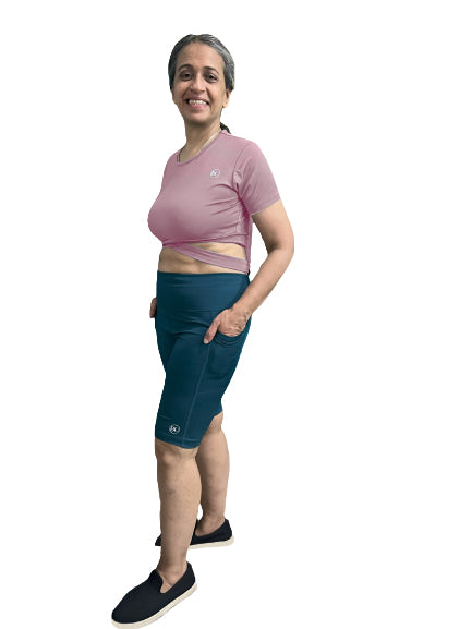 TieBack Crop Training Top  - Dust Pink