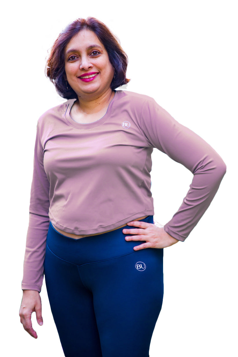 AdaptaFlex Long Sleeve Training Top- Dust Pink