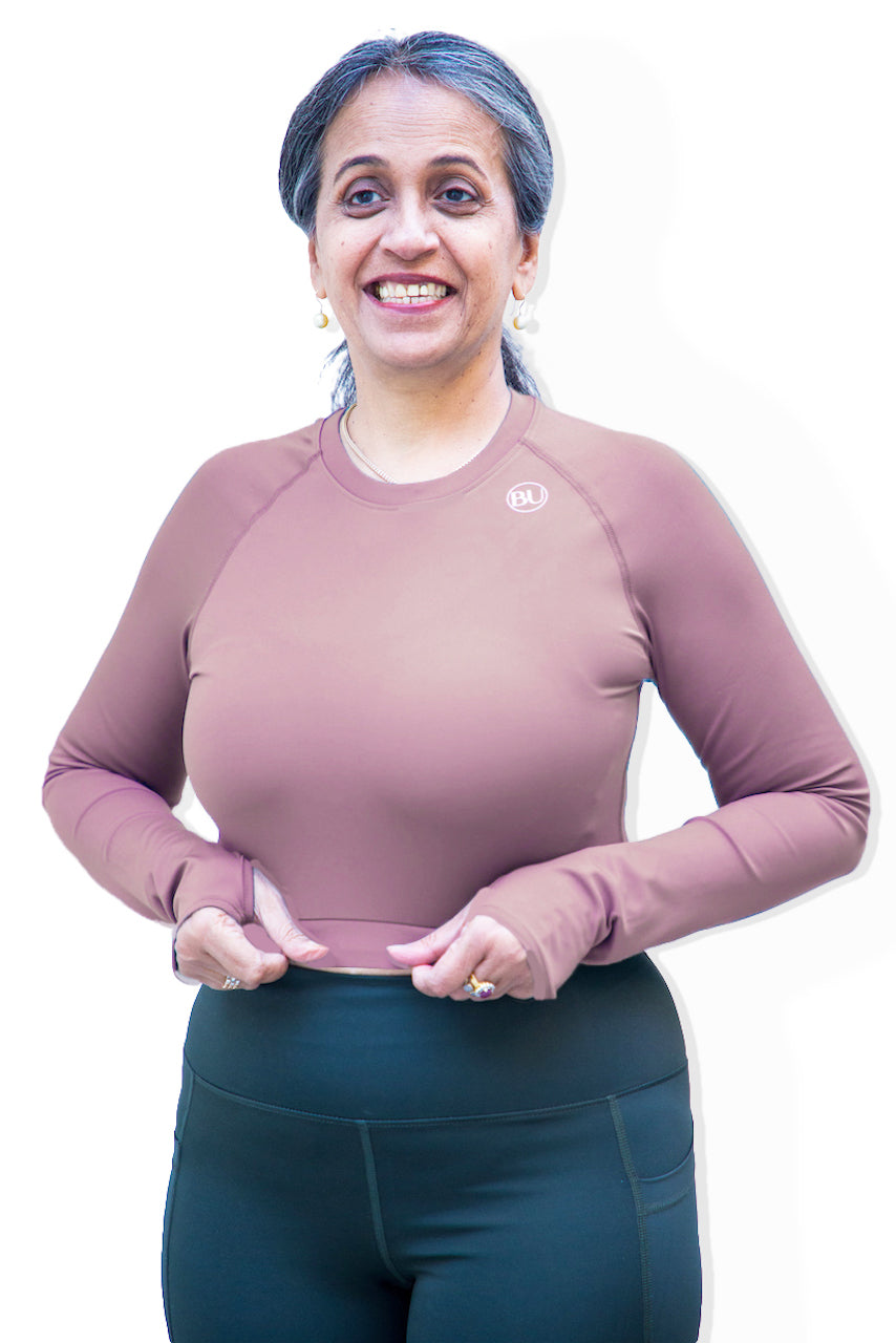 SculptFlex Crop Training Top - Dust Pink