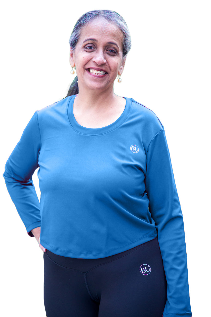 AdaptaFlex Long Sleeve Training Top - Ocean Blue