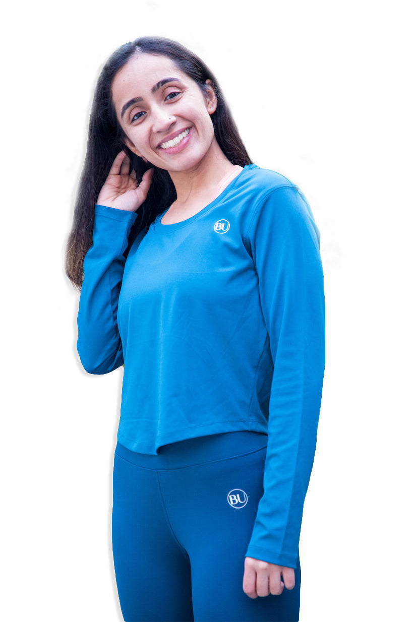 AdaptaFlex Long Sleeve Training Top - Ocean Blue