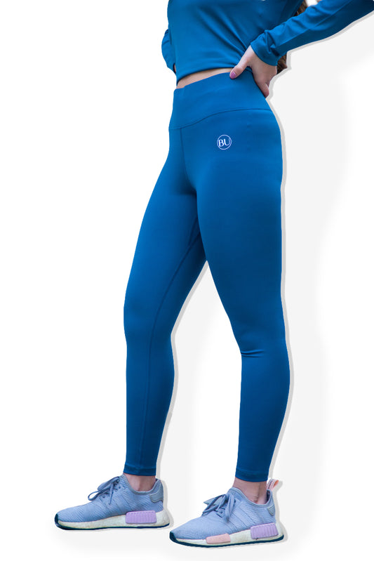 ComfortPro High-Waisted Leggings - Ocean Blue
